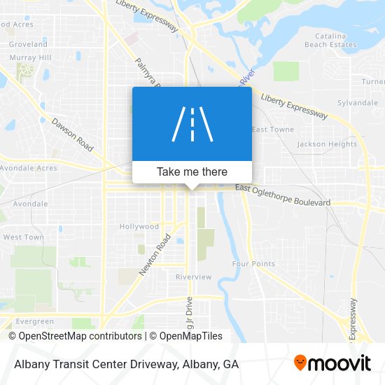 Mapa de Albany Transit Center Driveway
