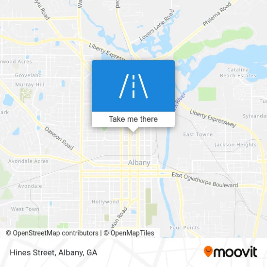 Mapa de Hines Street