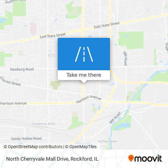 North Cherryvale Mall Drive map