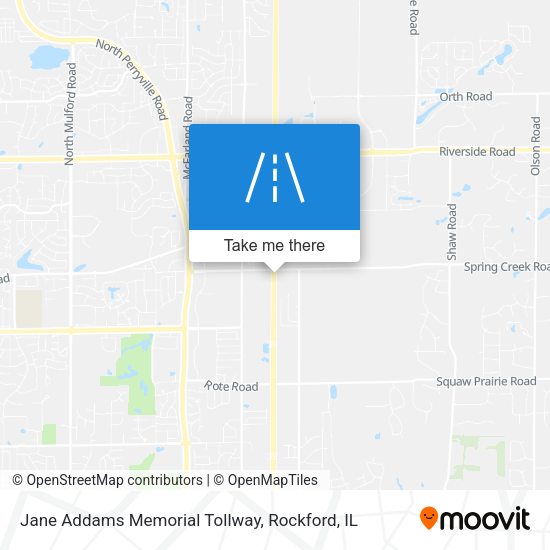 Jane Addams Memorial Tollway map