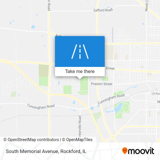 South Memorial Avenue map