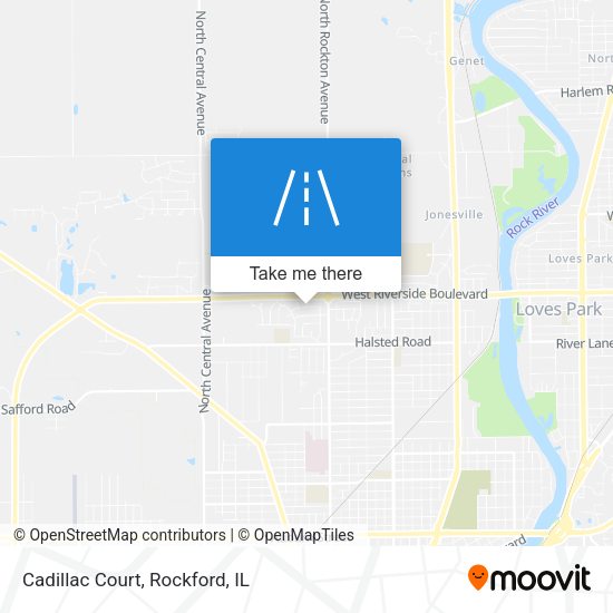 Mapa de Cadillac Court