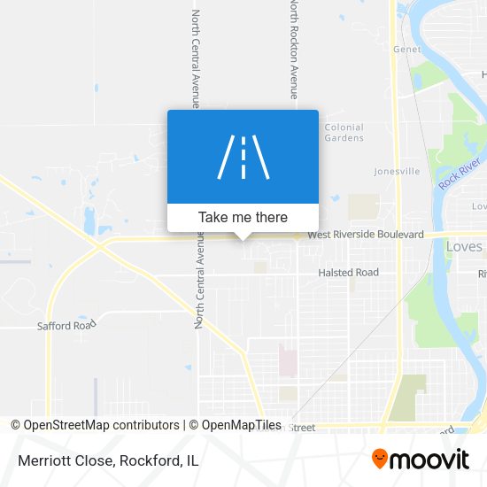 Mapa de Merriott Close