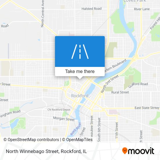 Mapa de North Winnebago Street