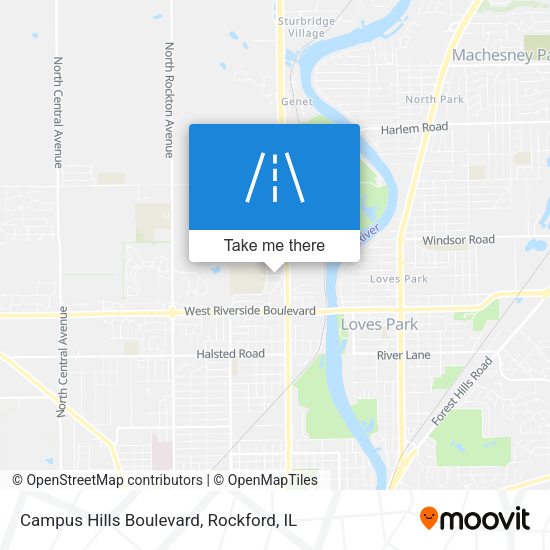 Mapa de Campus Hills Boulevard
