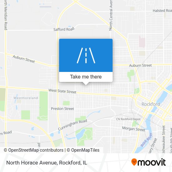 North Horace Avenue map