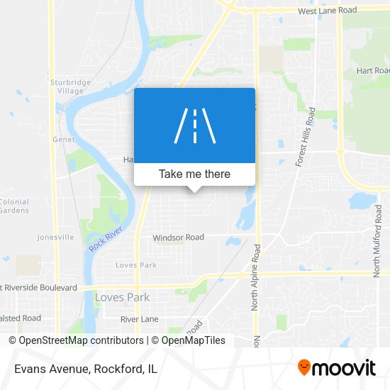Mapa de Evans Avenue