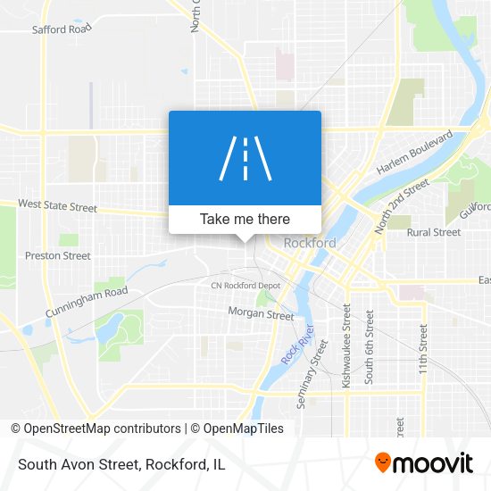 South Avon Street map