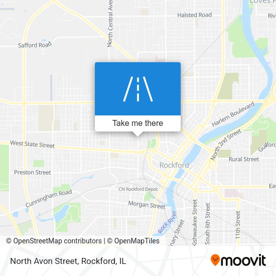 North Avon Street map