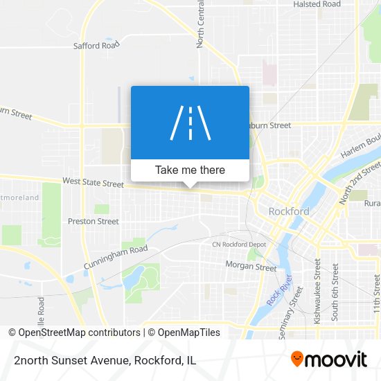 2north Sunset Avenue map