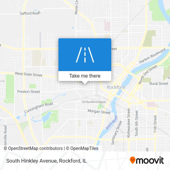 South Hinkley Avenue map