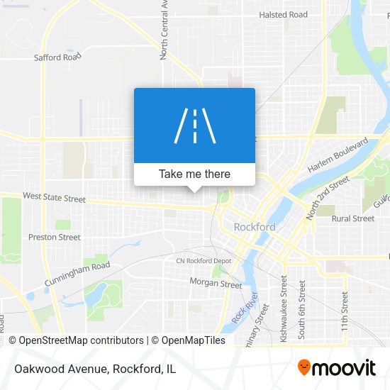 Mapa de Oakwood Avenue