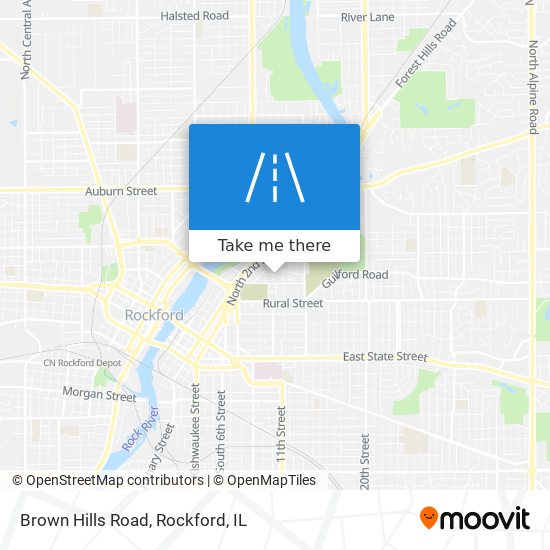 Brown Hills Road map