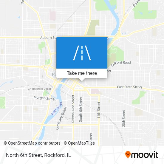 North 6th Street map