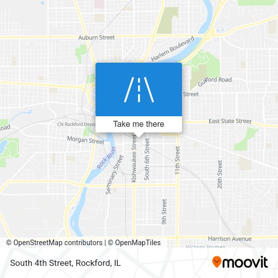 Mapa de South 4th Street