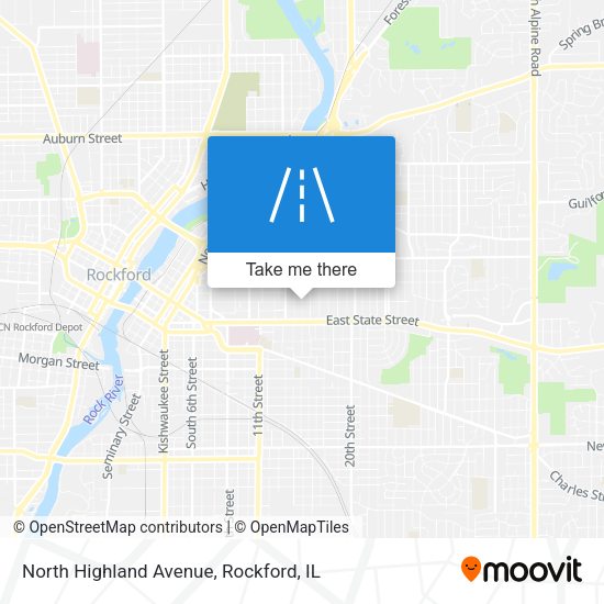 North Highland Avenue map
