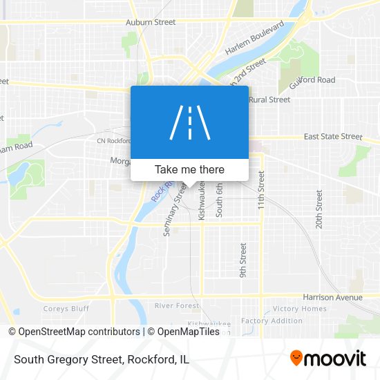 South Gregory Street map