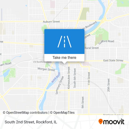 South 2nd Street map