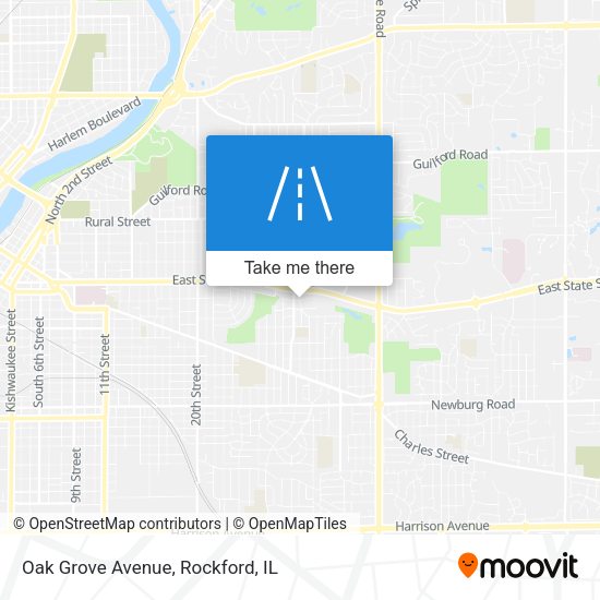 Mapa de Oak Grove Avenue