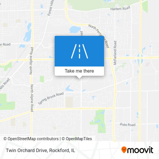 Twin Orchard Drive map