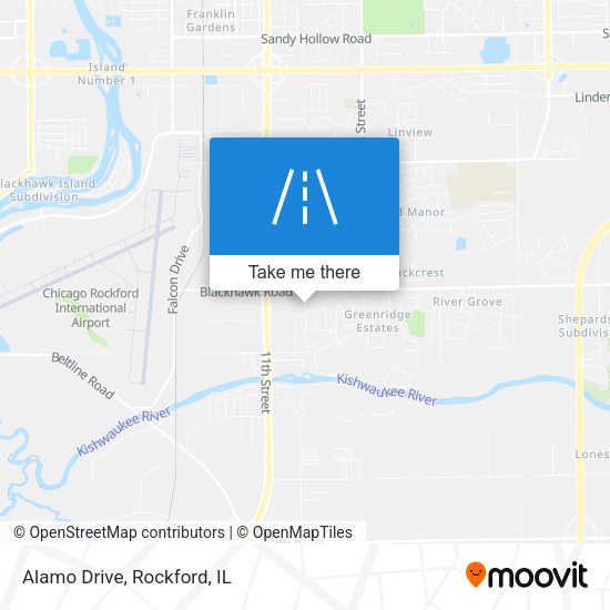 Mapa de Alamo Drive