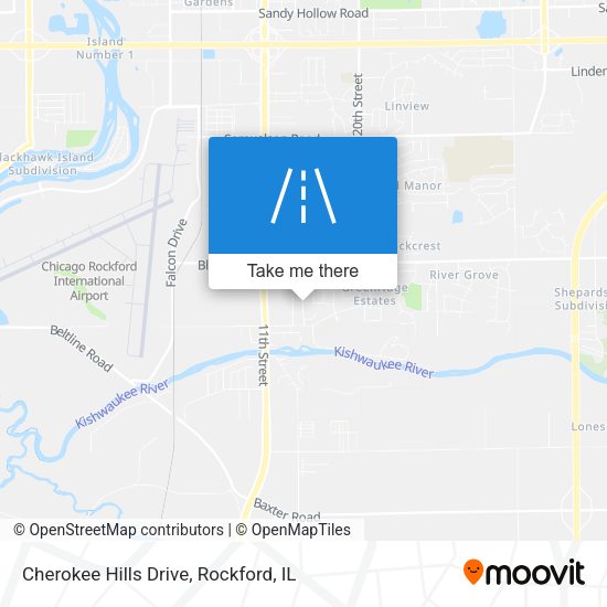 Mapa de Cherokee Hills Drive