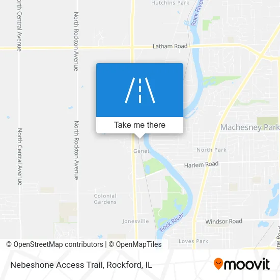 Nebeshone Access Trail map