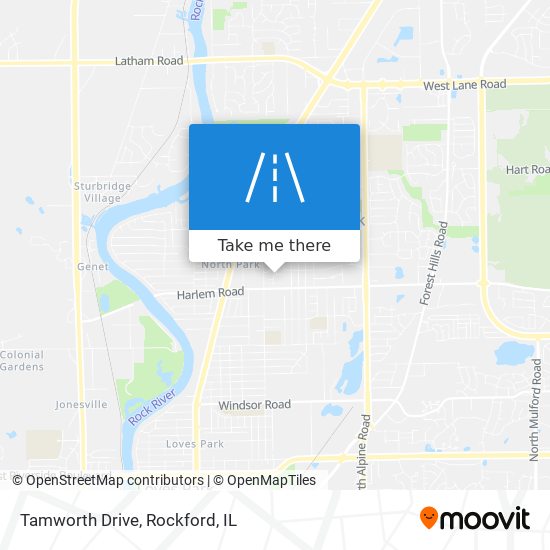 Mapa de Tamworth Drive