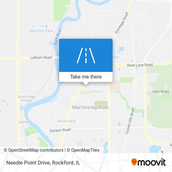 Needle Point Drive map