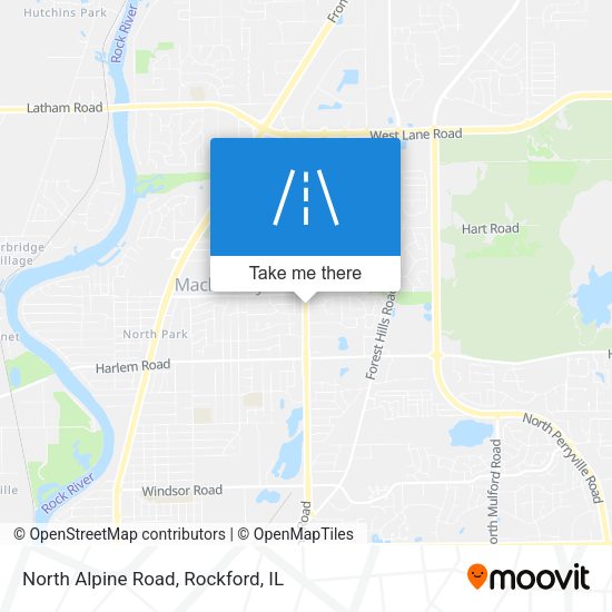 North Alpine Road map
