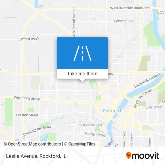 Mapa de Leslie Avenue
