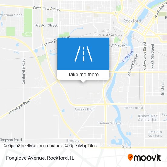 Mapa de Foxglove Avenue