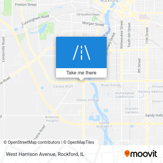 West Harrison Avenue map