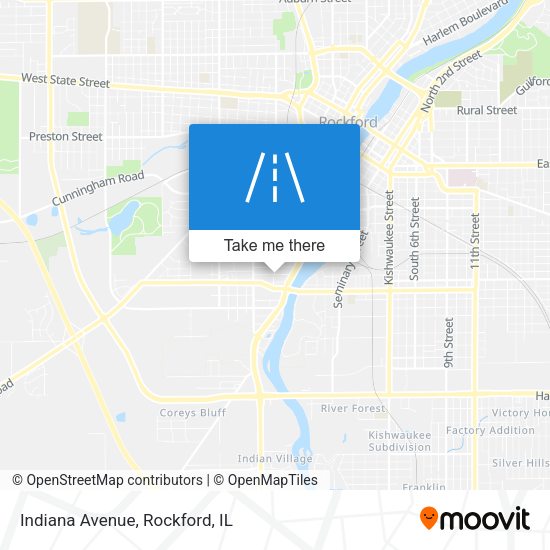 Mapa de Indiana Avenue
