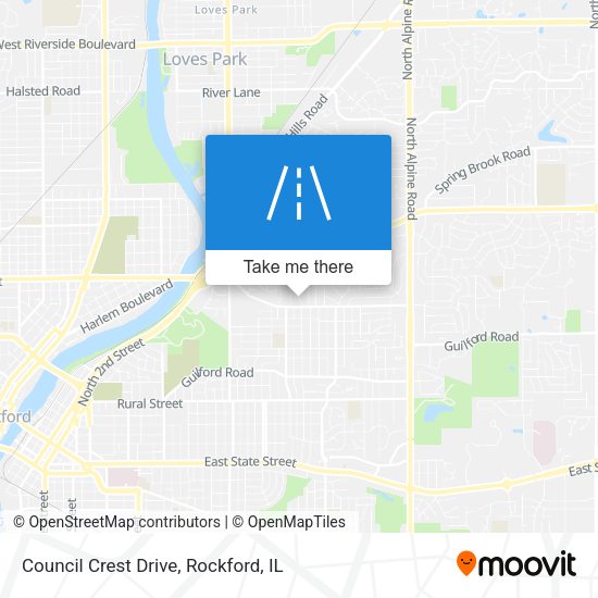Council Crest Drive map