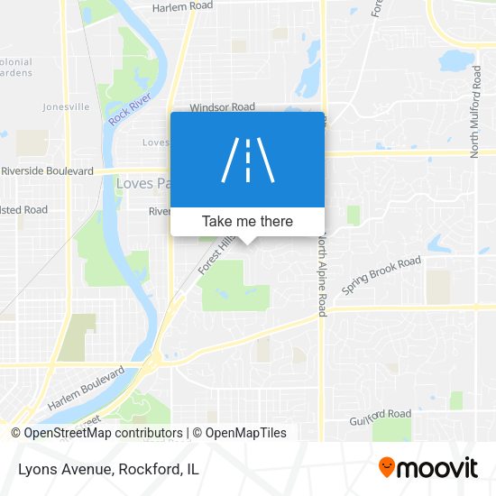 Mapa de Lyons Avenue