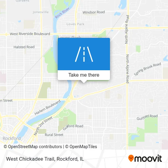 West Chickadee Trail map