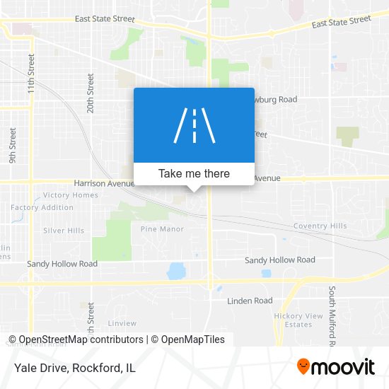 Yale Drive map