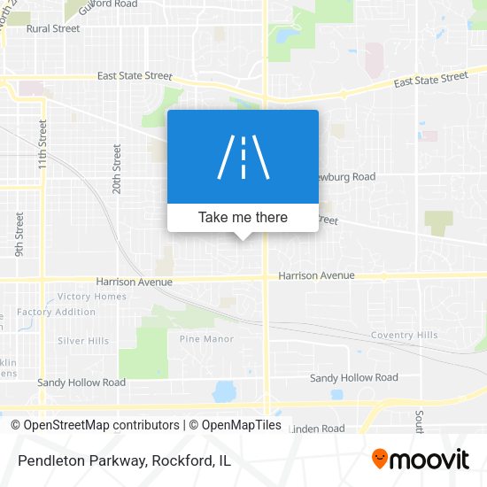 Mapa de Pendleton Parkway