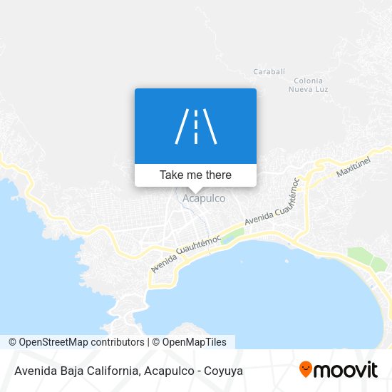 Mapa de Avenida Baja California