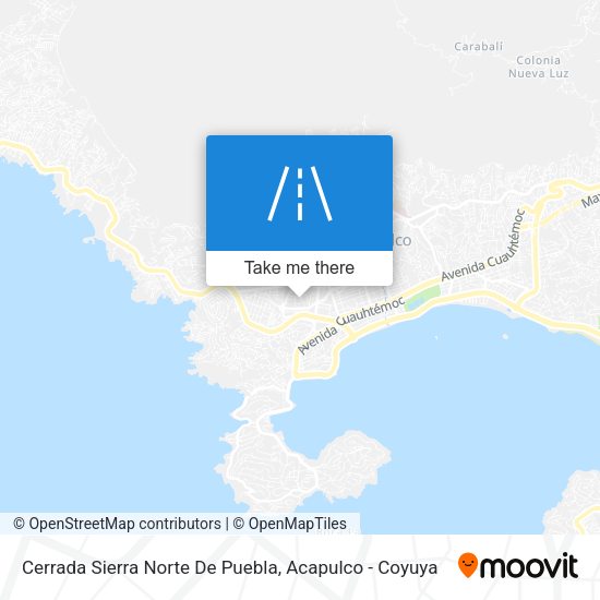 Cerrada Sierra Norte De Puebla map