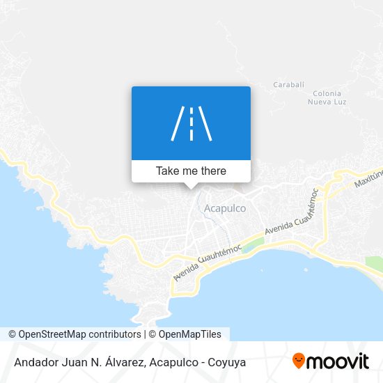 Andador Juan N. Álvarez map