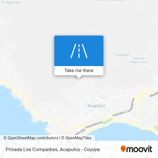 Privada Los Compadres map