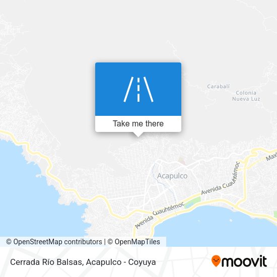 Cerrada Río Balsas map