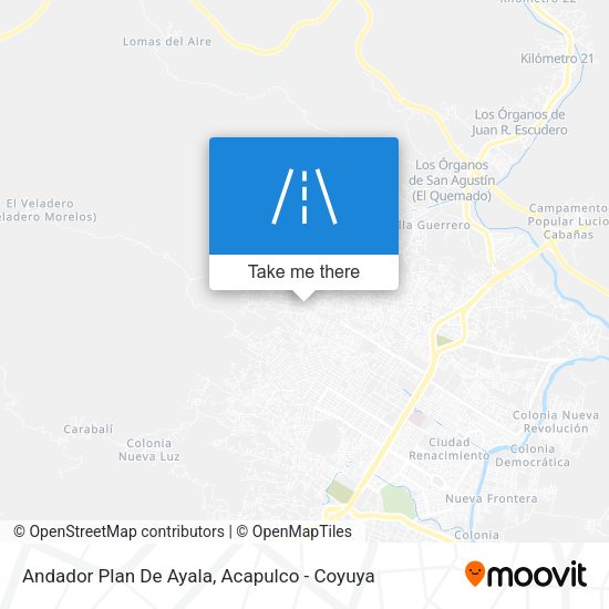 Andador Plan De Ayala map