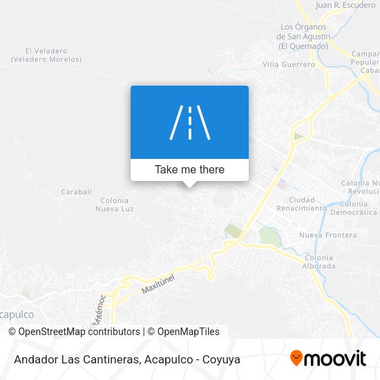 Andador Las Cantineras map