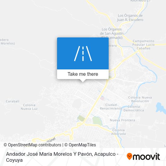 Andador José María Morelos Y Pavón map
