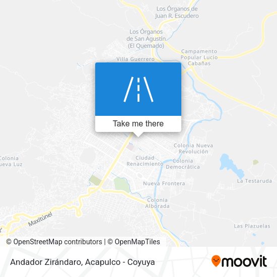Andador Zirándaro map