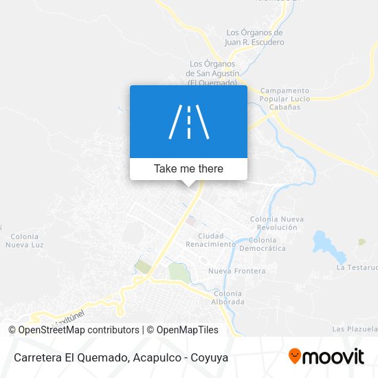 Carretera El Quemado map