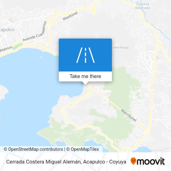 Cerrada Costera Miguel Alemán map
